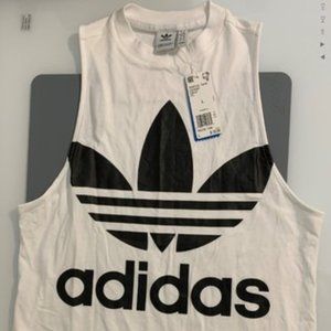 Women's adidas White Trefoil Tank